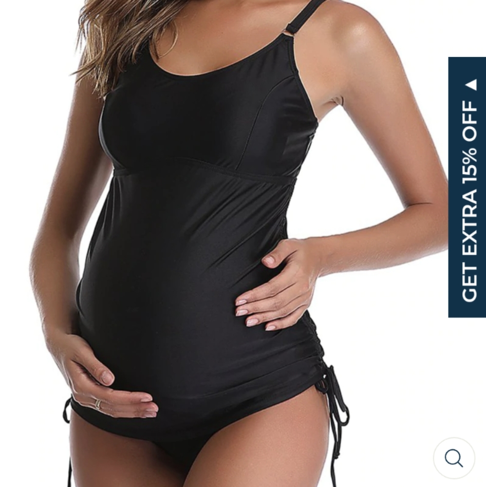NWT Black Tanking Maternity Bathing Suit